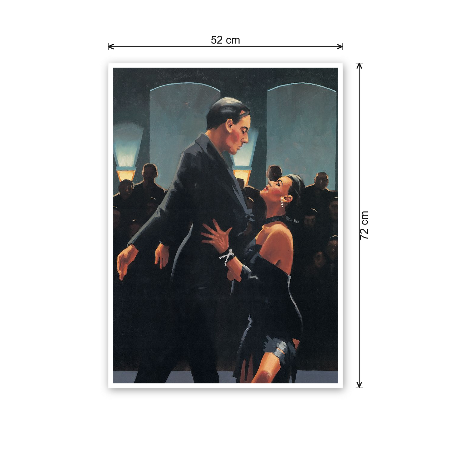 Homage to Vettriano - Rumba In Black cm 50x70 - misure