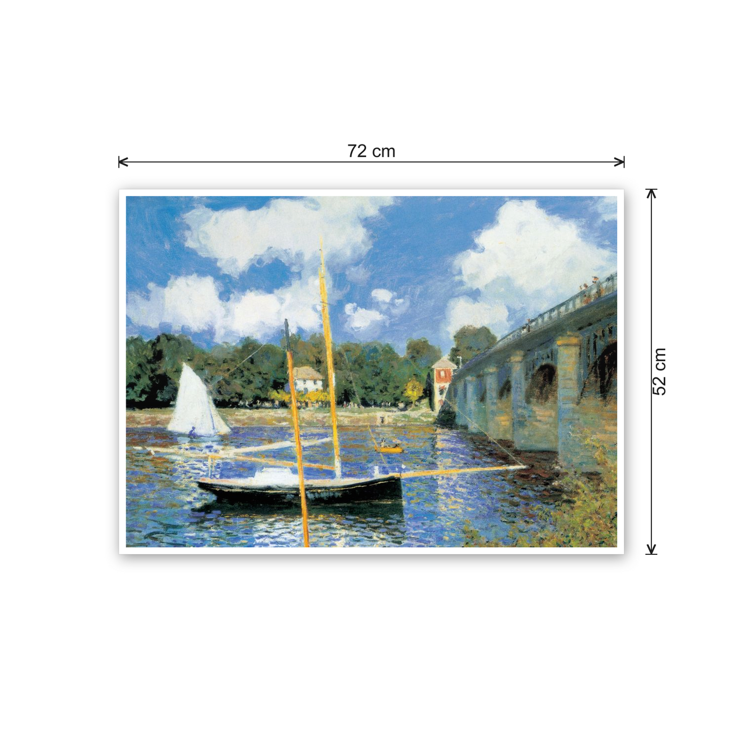 Homage to Monet - Bridge At Argenteuil cm 70x50 - misure