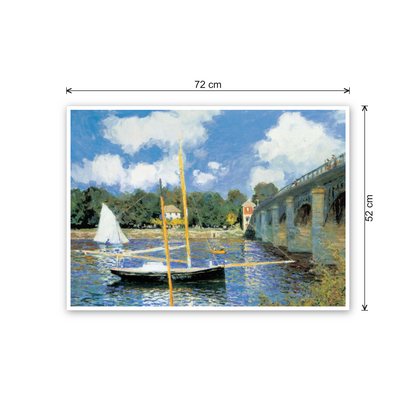 Homage to Monet - Bridge At Argenteuil cm 70x50 - misure