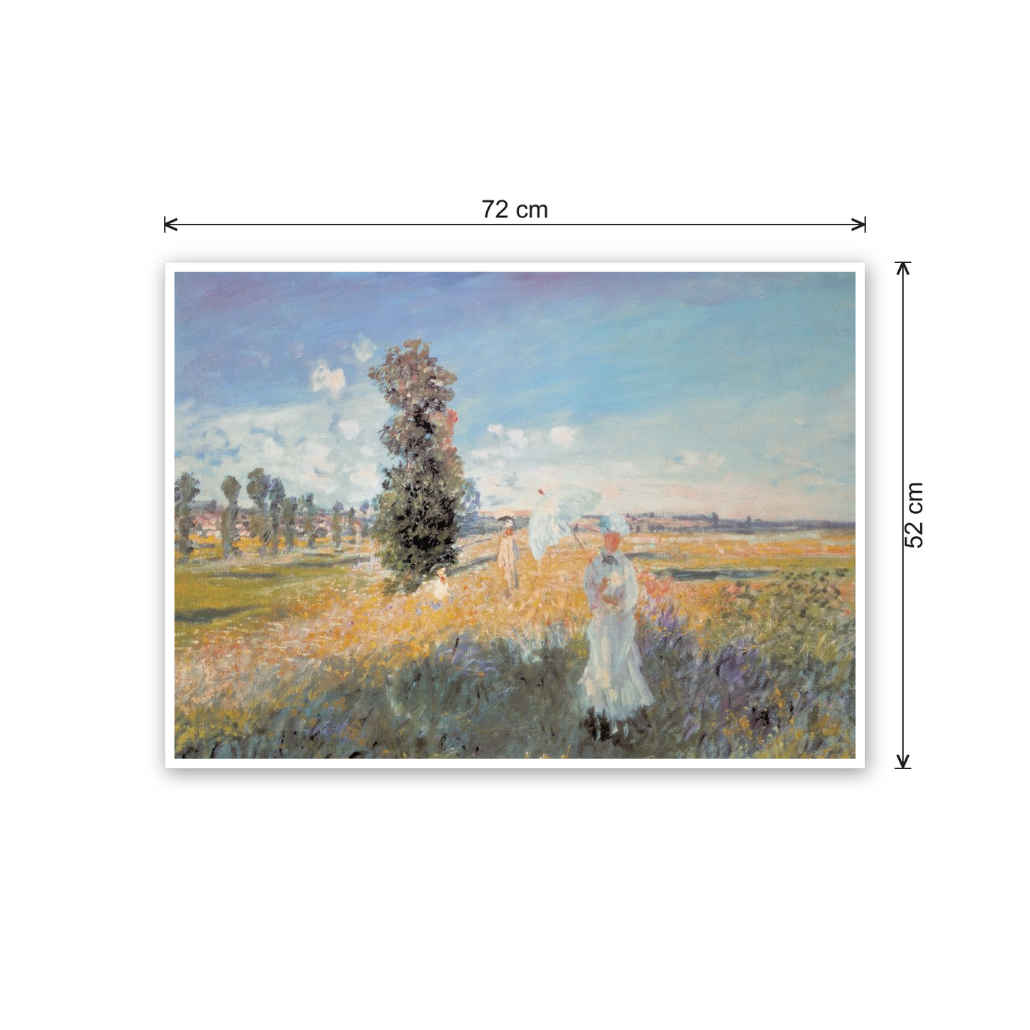 Homage to Monet - Fields in Spring cm 70x50 - misure