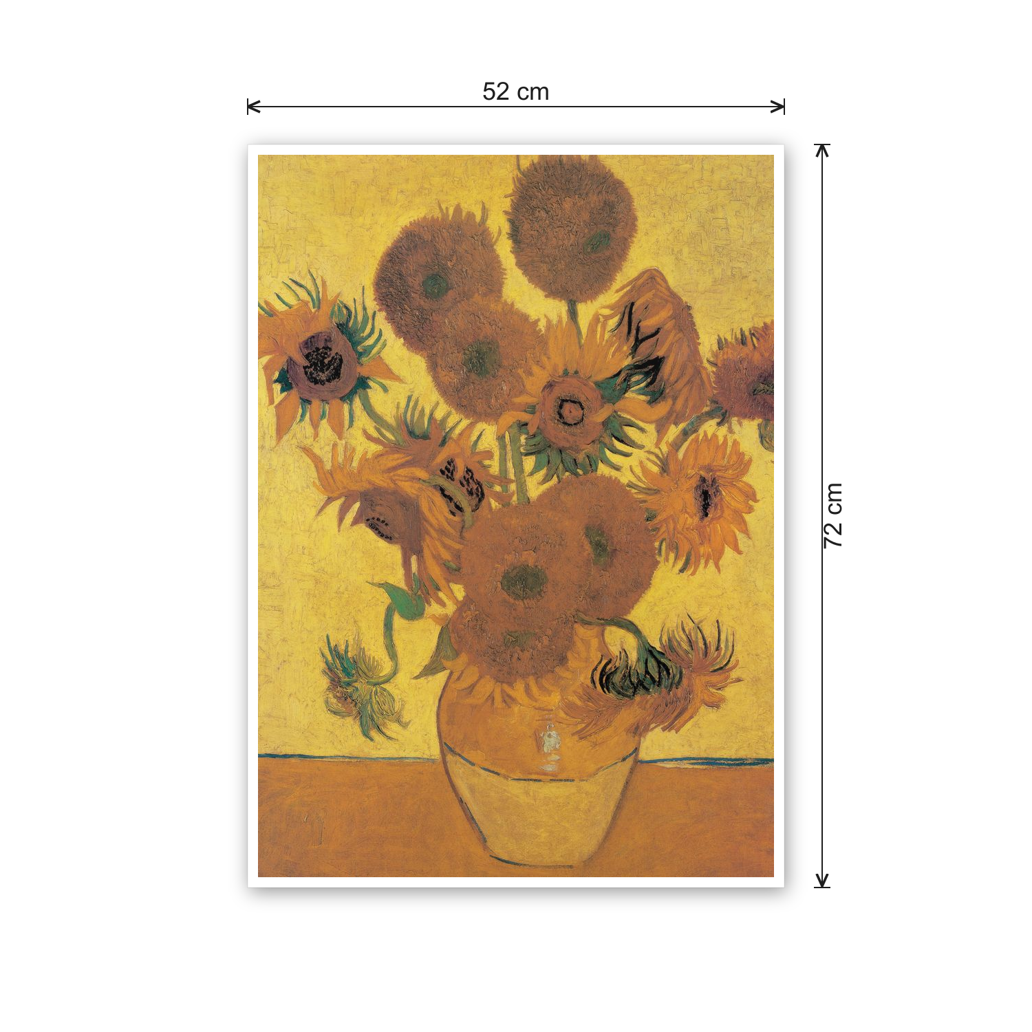 Homage to Van Gogh - Sunflowers cm 50x70 - misure