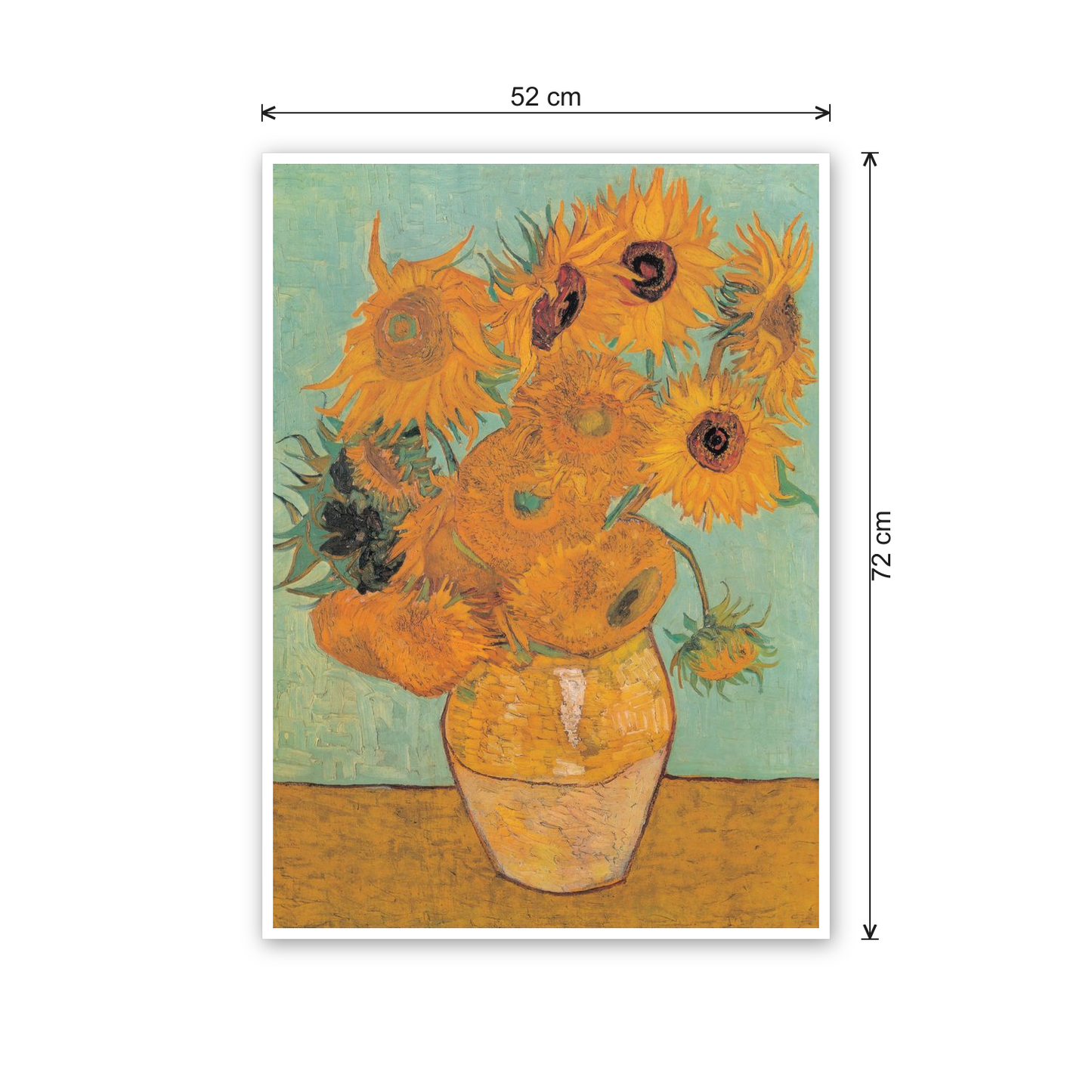 Homage to Van Gogh - Sunflowers cm 50x70 - misure