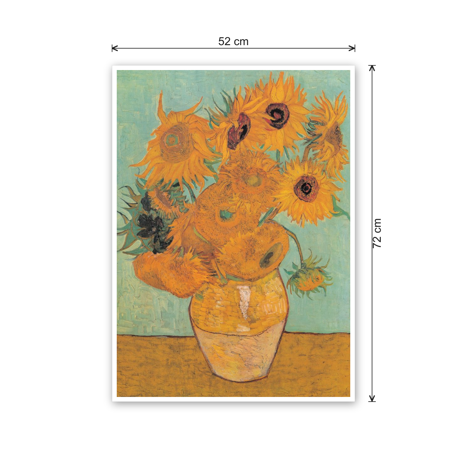 Homage to Van Gogh - Sunflowers cm 50x70 - misure