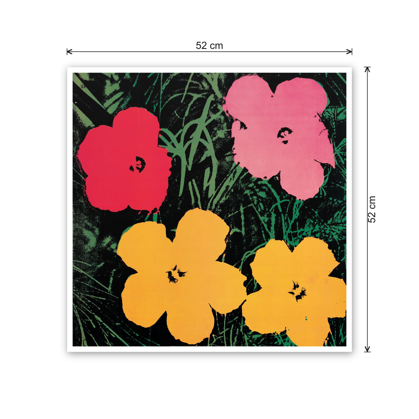 Homage to Warhol - Flowers, 1964 cm 50x50 - misure