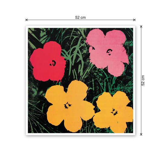 Homage to Warhol - Flowers, 1964 cm 50x50 - misure