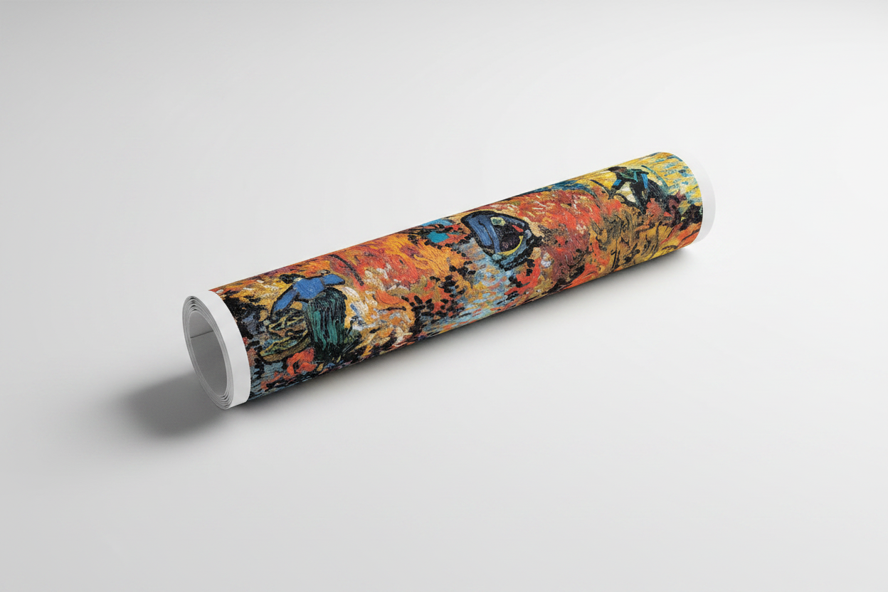 Homage to Van Gogh - Die Roten Weinberge Von Arles - cm 72x52 - Poster