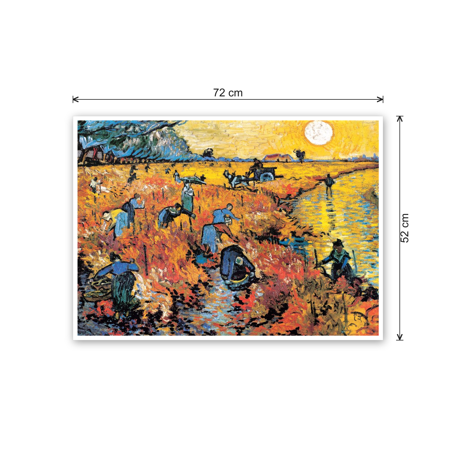 Homage to Van Gogh - Die Roten Weinberge Von Arles cm 70x50 - misure