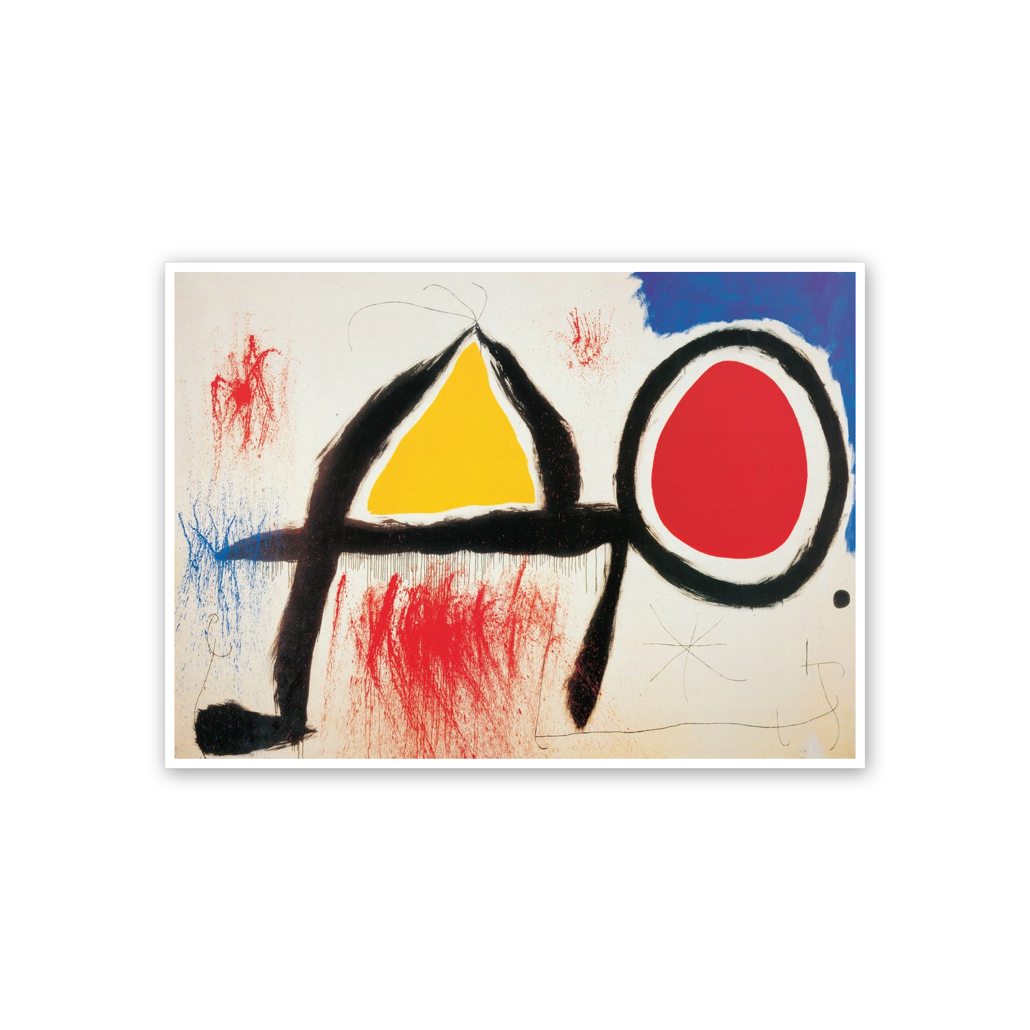 Homage to Mirò - Personagge Devan Le Soleil cm 70x50