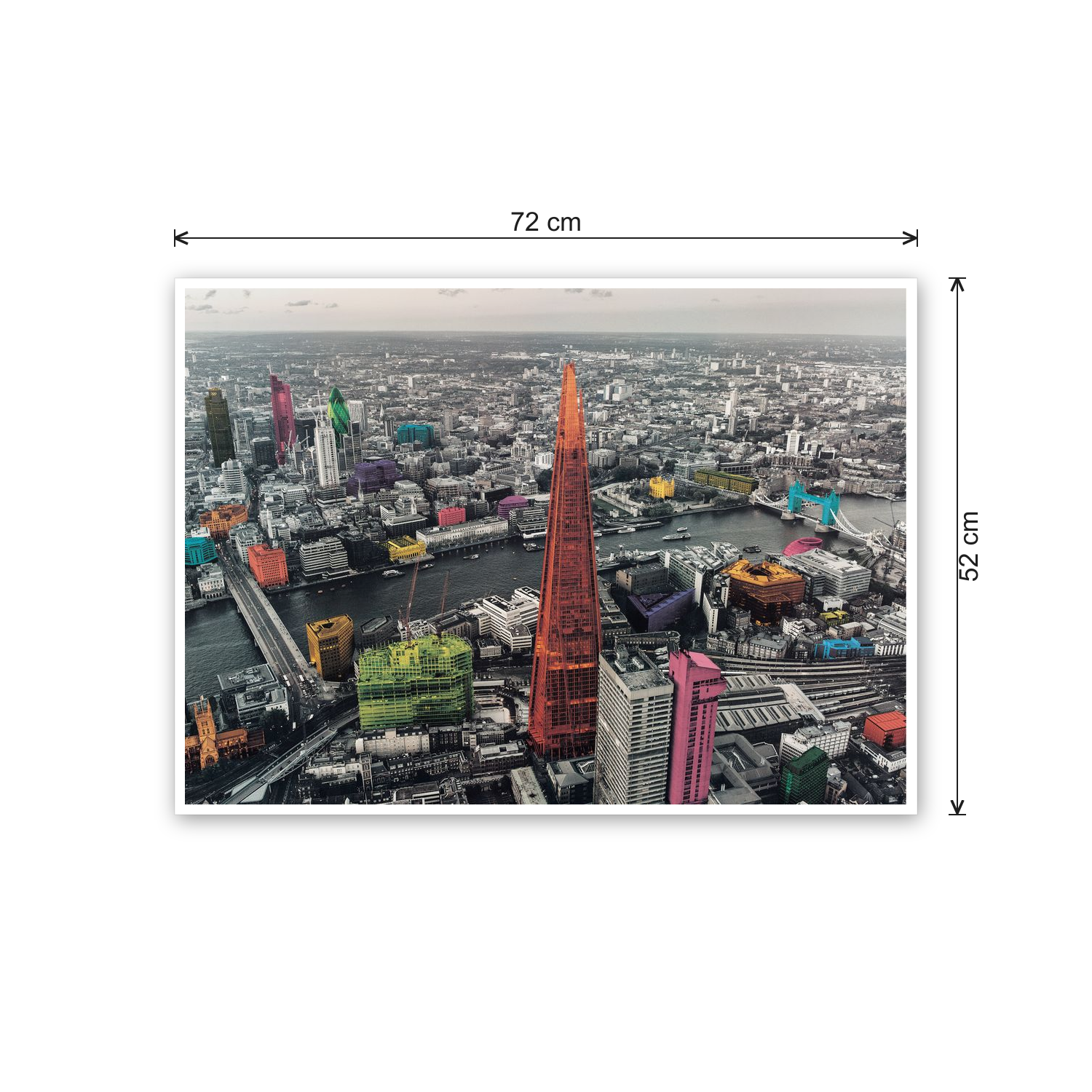 London, Colour cm 70x50 - misure