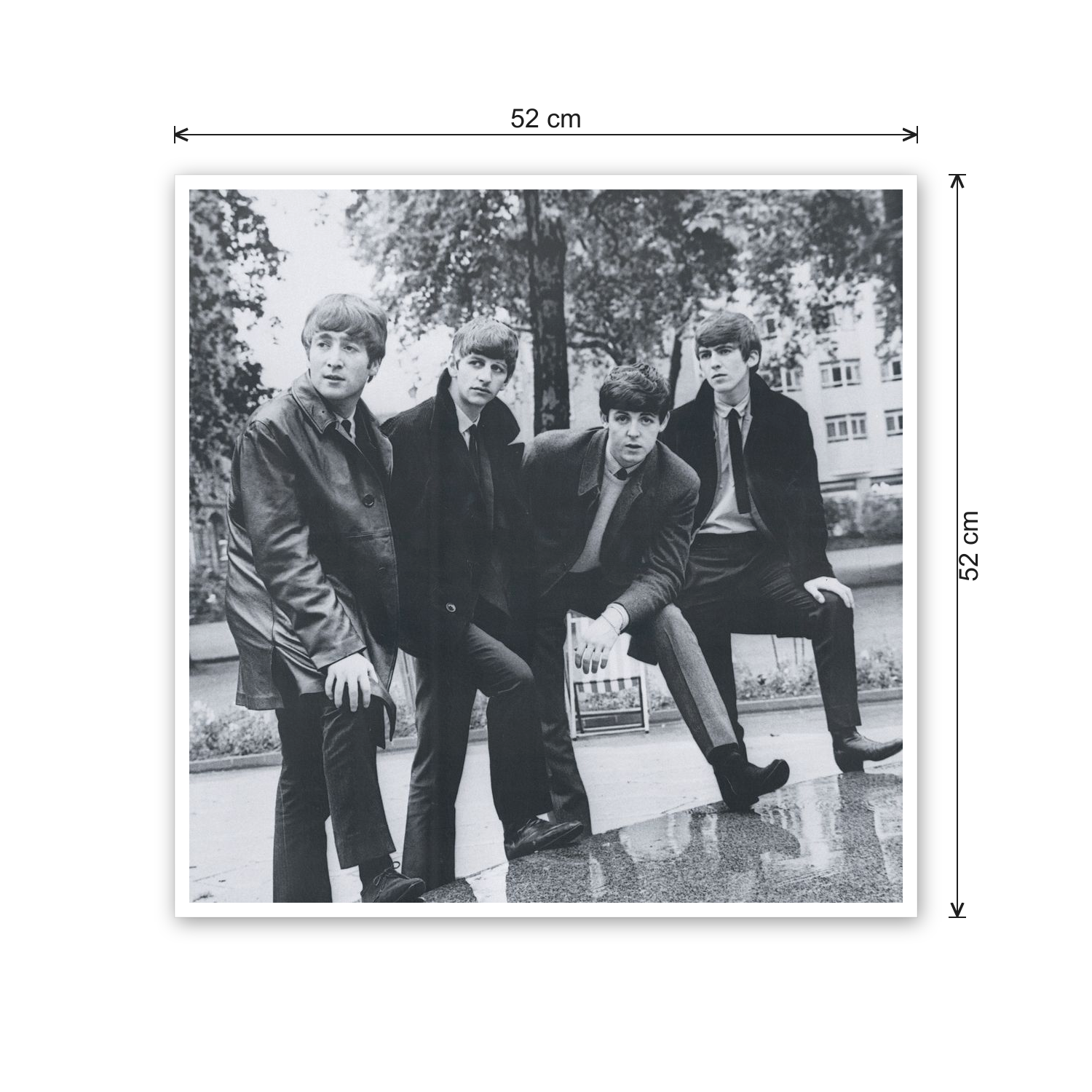 The Beatles cm 50x50 - misure