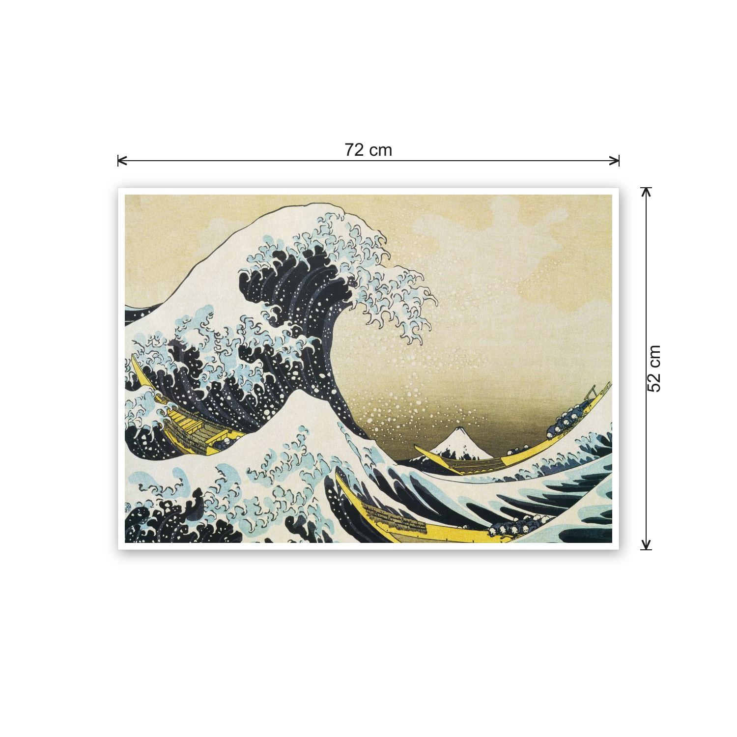 Homage to Hokusai - The Wave cm 70x50 - misure