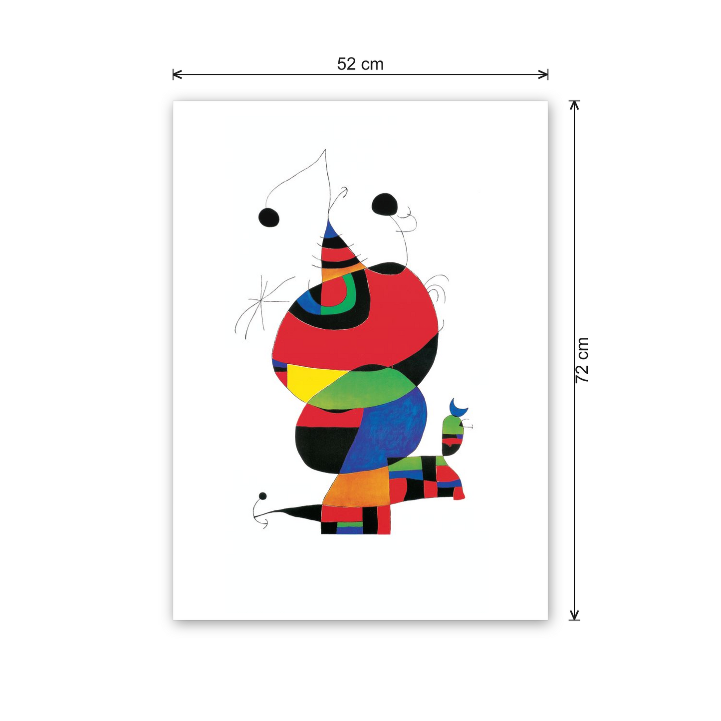 Homage to Mirò - Picasso cm 50x70 - misure
