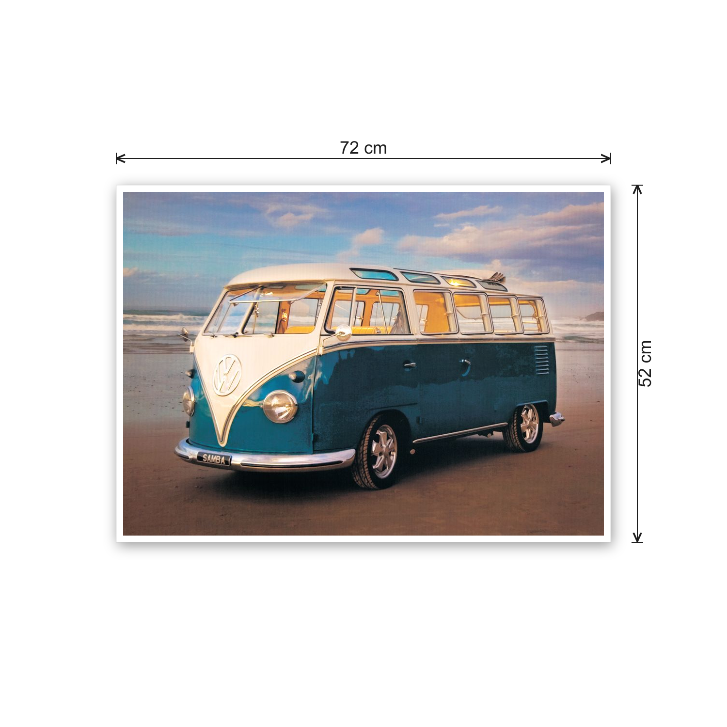 Volkswagen Samba cm 70x50 - misure