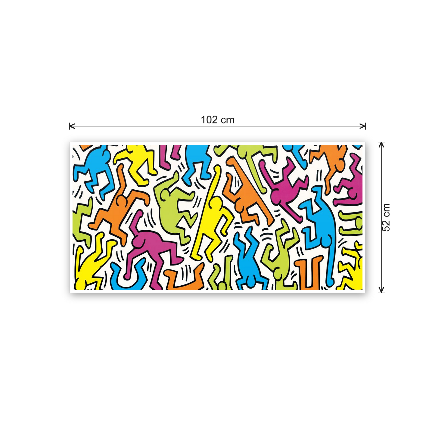 Homage to Haring - Untitled 1983 cm 100x50 - misure