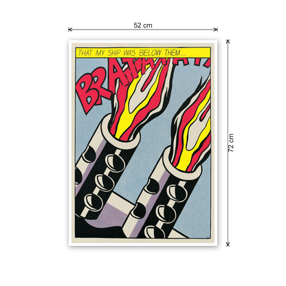Homage to Lichtenstein - As I Opened Fire Panel 3 cm 50x70 - misure