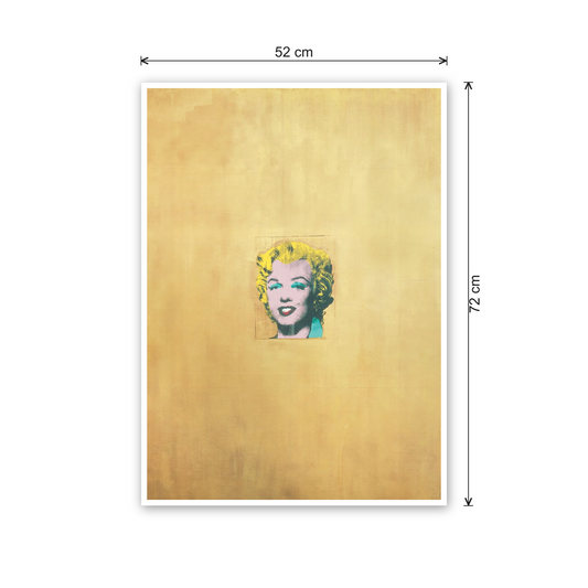 Homage to Warhol - Golden Marilyn Monroe, 1962 cm 50x70 - misure