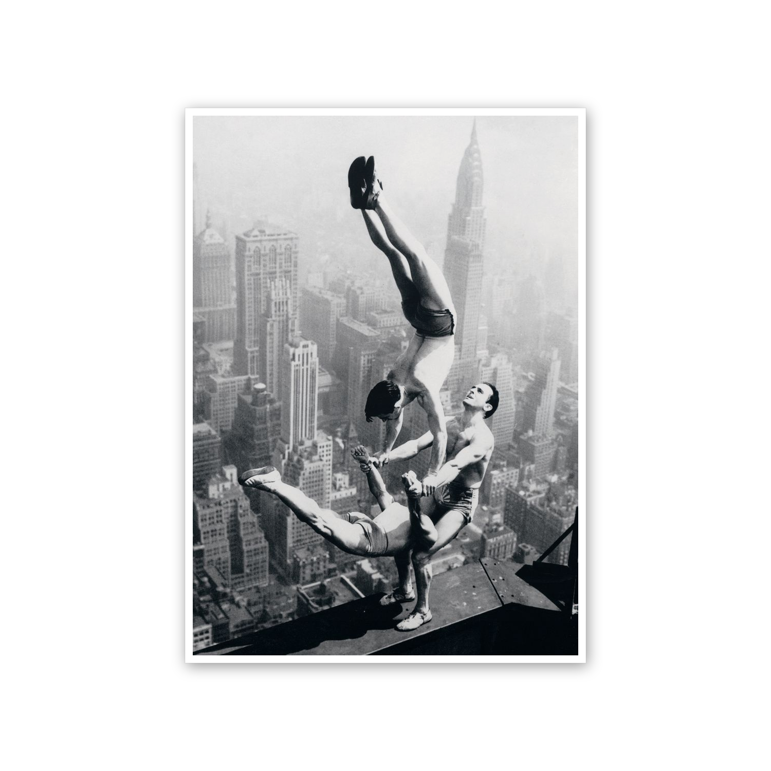 Acrobats at the Empire State Building cm 50x70