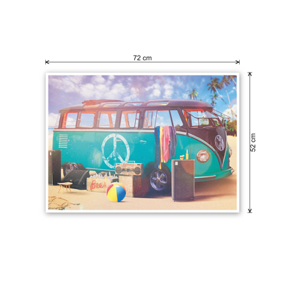 Freedom VW Camper van cm 70x50 - misure