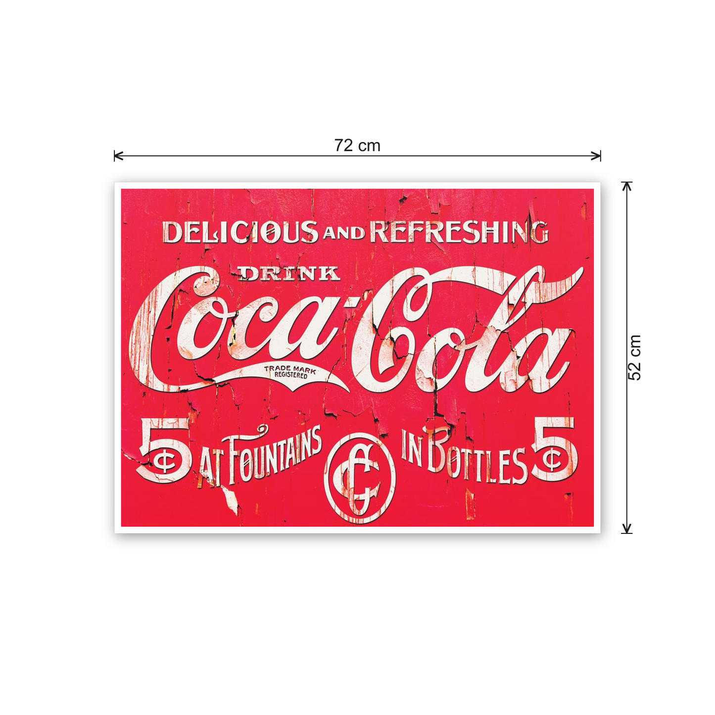 Homage to Delicious & refreshing Coke cm 70x50 - misure
