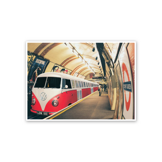 VW Camper tube train - cm 72x52 - Poster