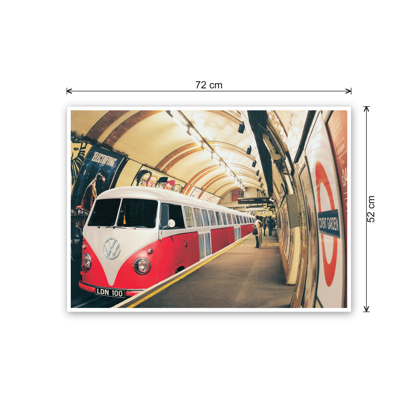 VW Camper tube train cm 70x50 - misure