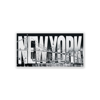 New York typeface - cm 102x52 - Poster