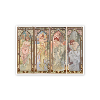 Homage to Mucha - Time of the day - cm 72x52 - Poster