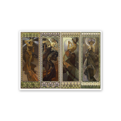 Homage to Mucha - The moon and stars cm 70x50