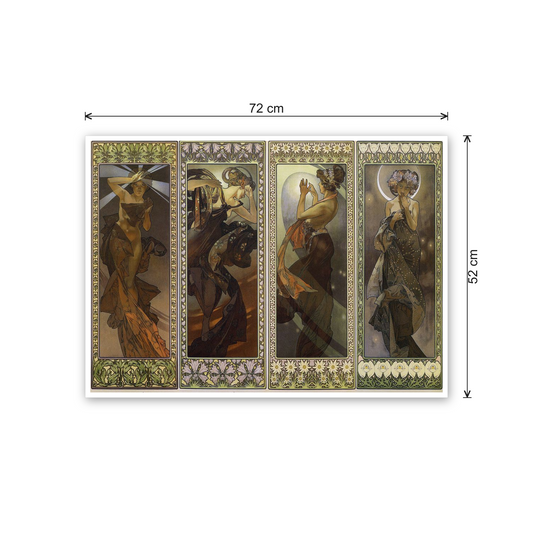 Homage to Mucha - The moon and stars cm 70x50 - misure