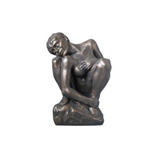 Auguste Rodin - Donna accovacciata - h 12 cm - Scultura 3D - Fatta e Dipinta a Mano