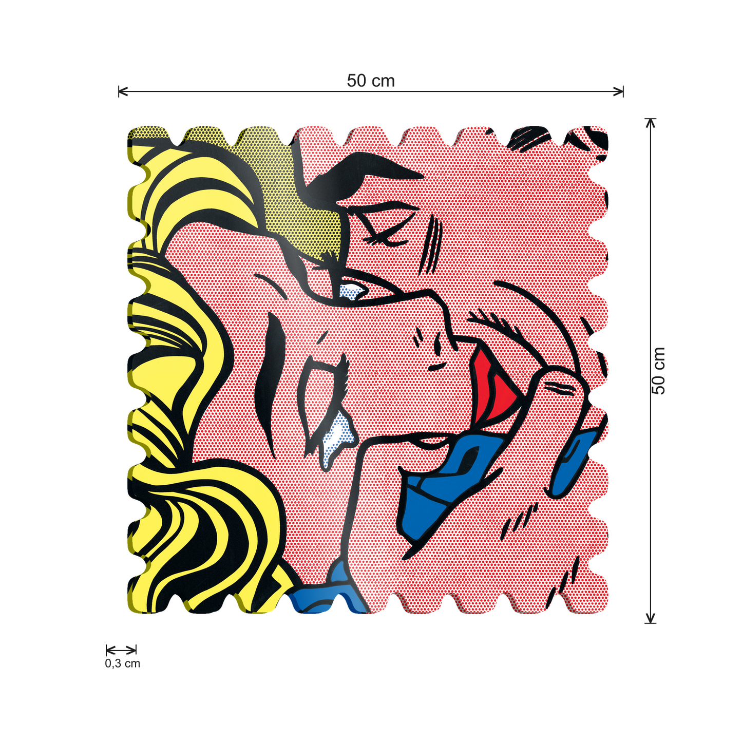 Il Bacio cm 50x50 - misure