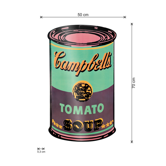 Campbell's Soup Verde e Viola cm 50x70 - misure