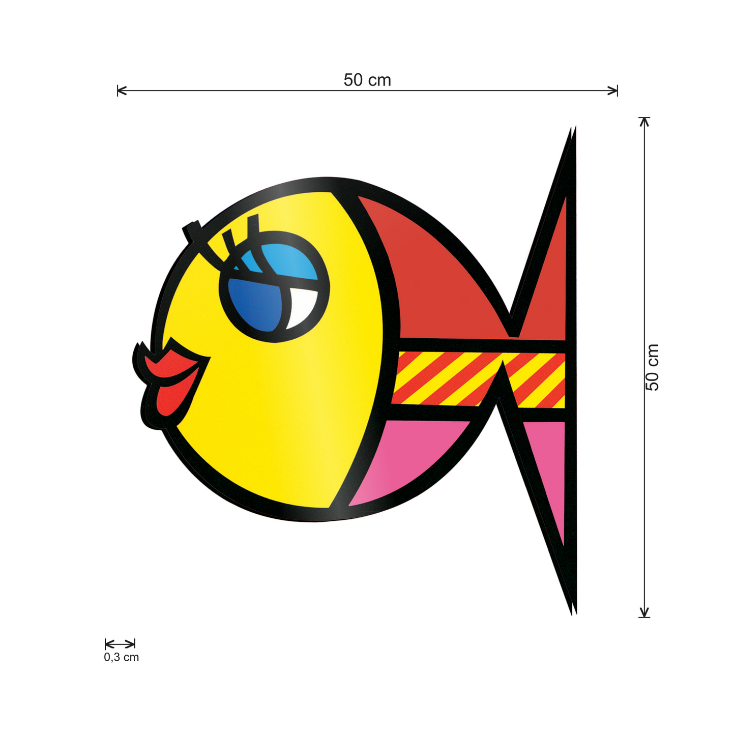 Signora Pesciolina cm 50x50 - misure