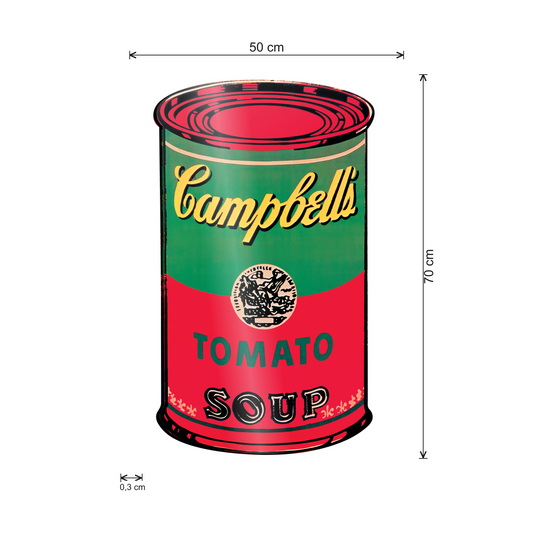 Campbell's Soup Rosso e Verde cm 50x70 - misure