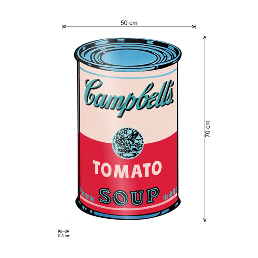Campbell's Soup Rosso e Azzurro cm 50x70 - misure
