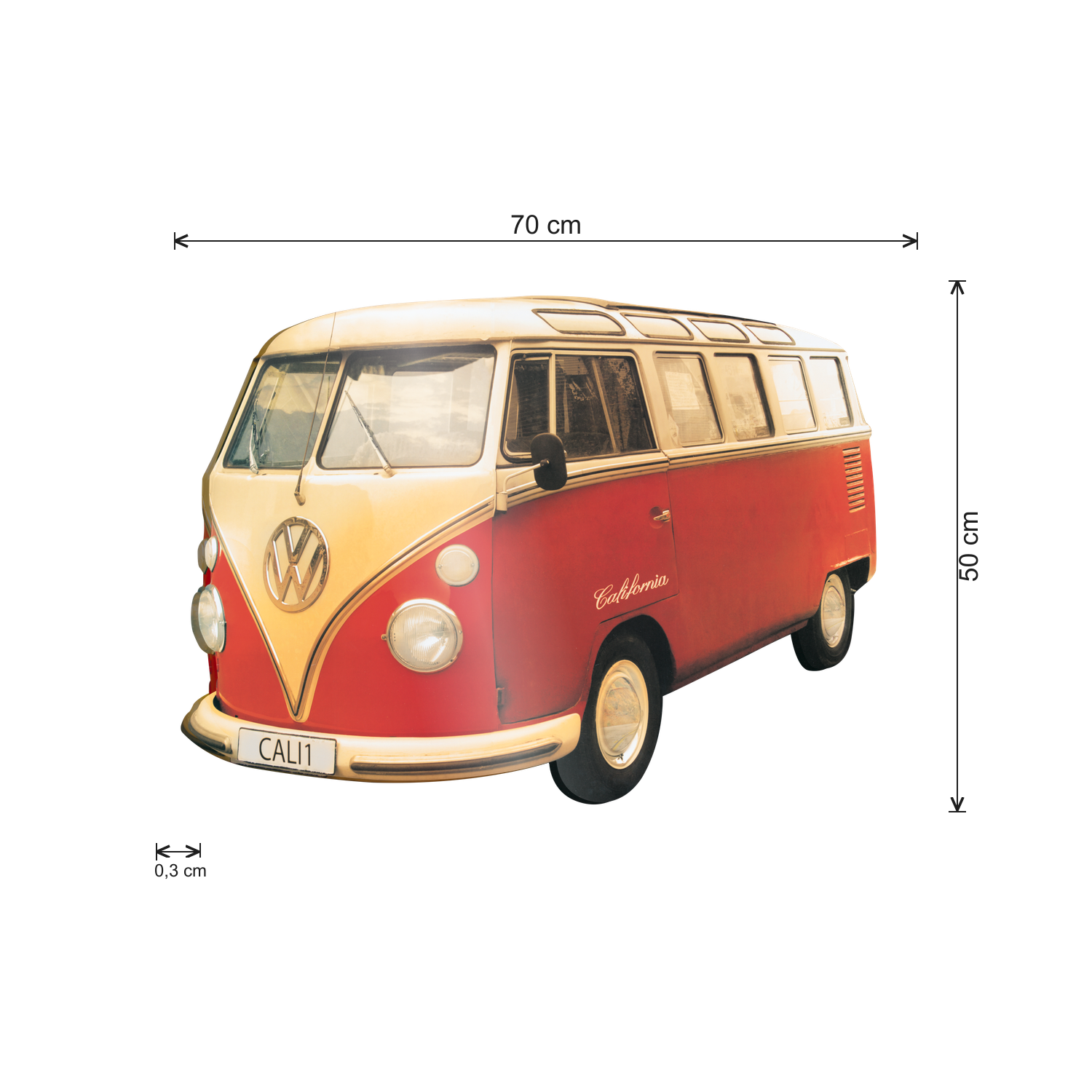 Californian Bulli cm 70x50 - misure