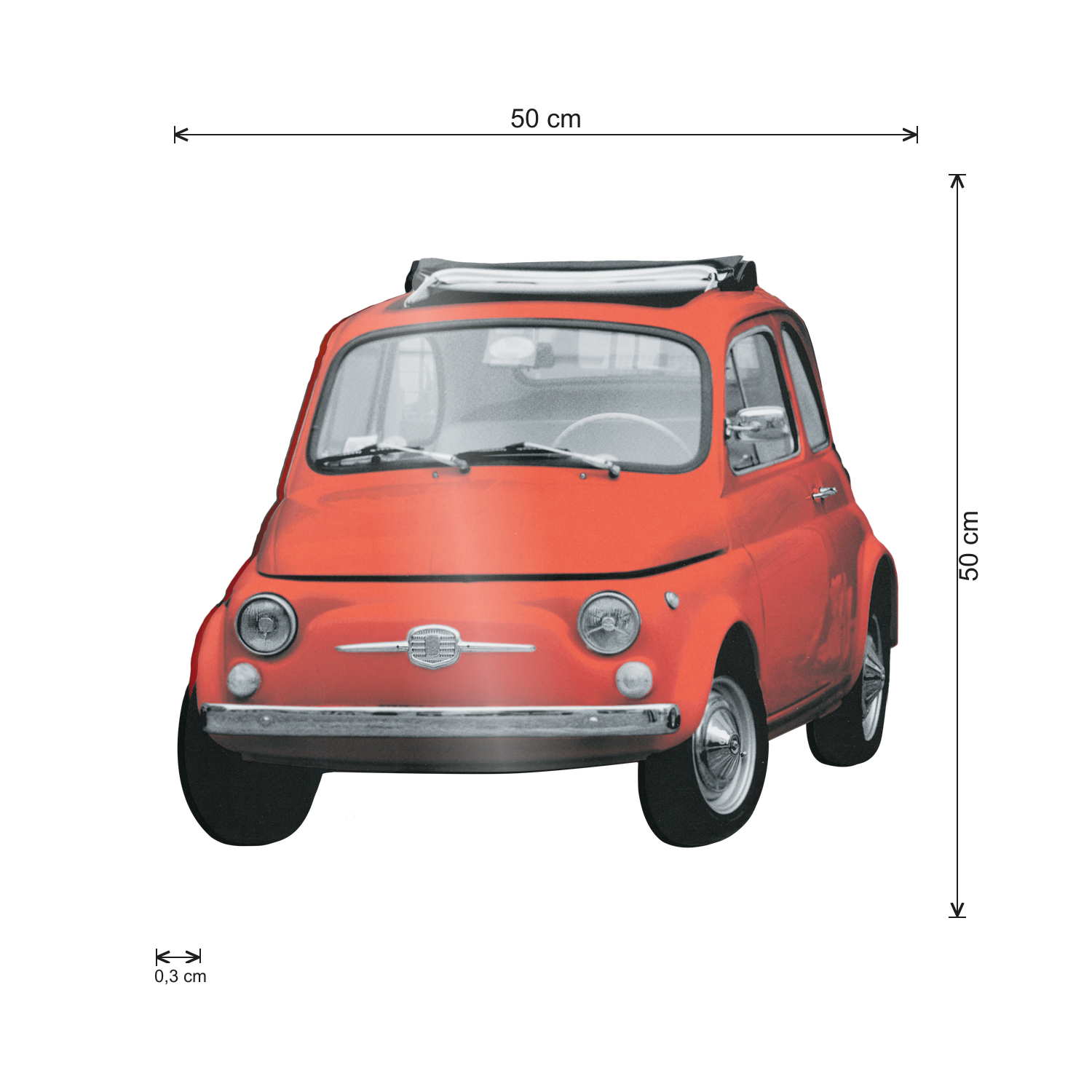 Cinquecento cm 50x50 - misure