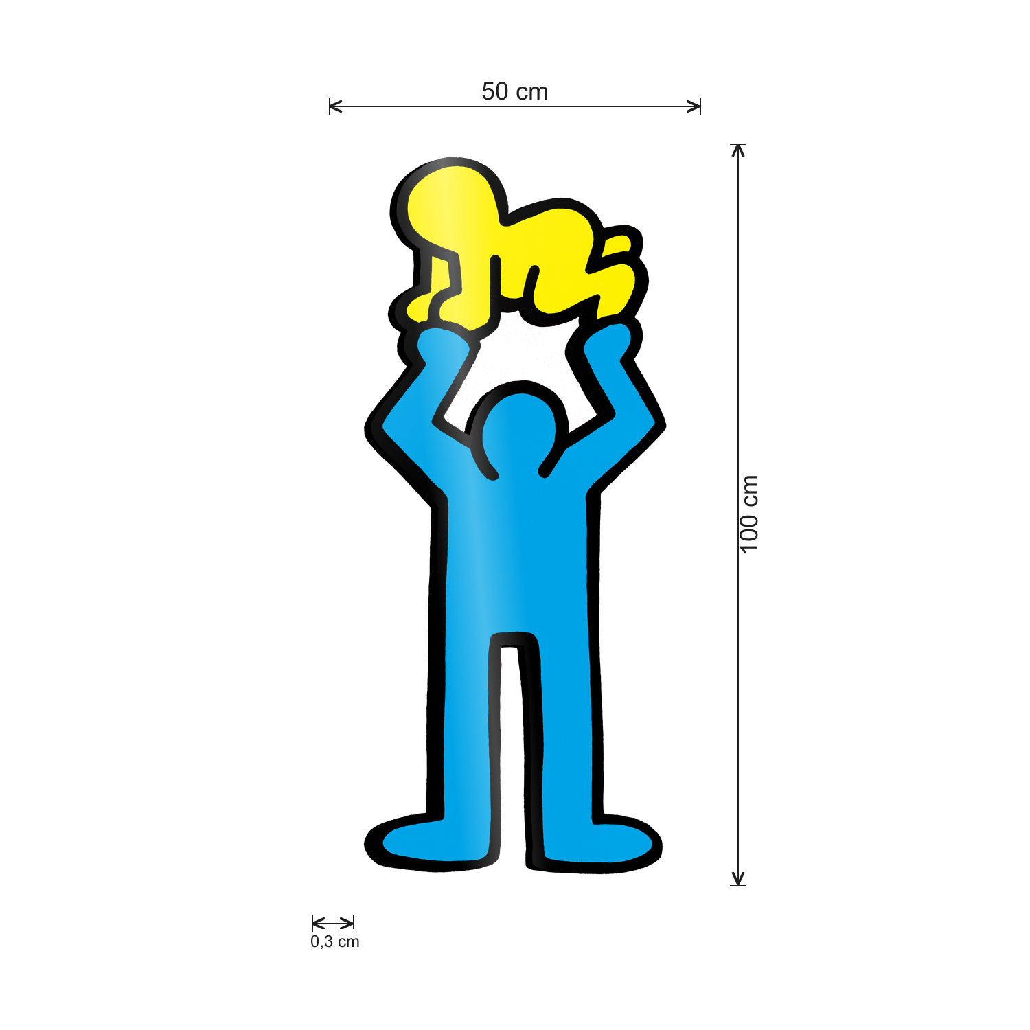 Papà e figlio cm 50x100 - misure