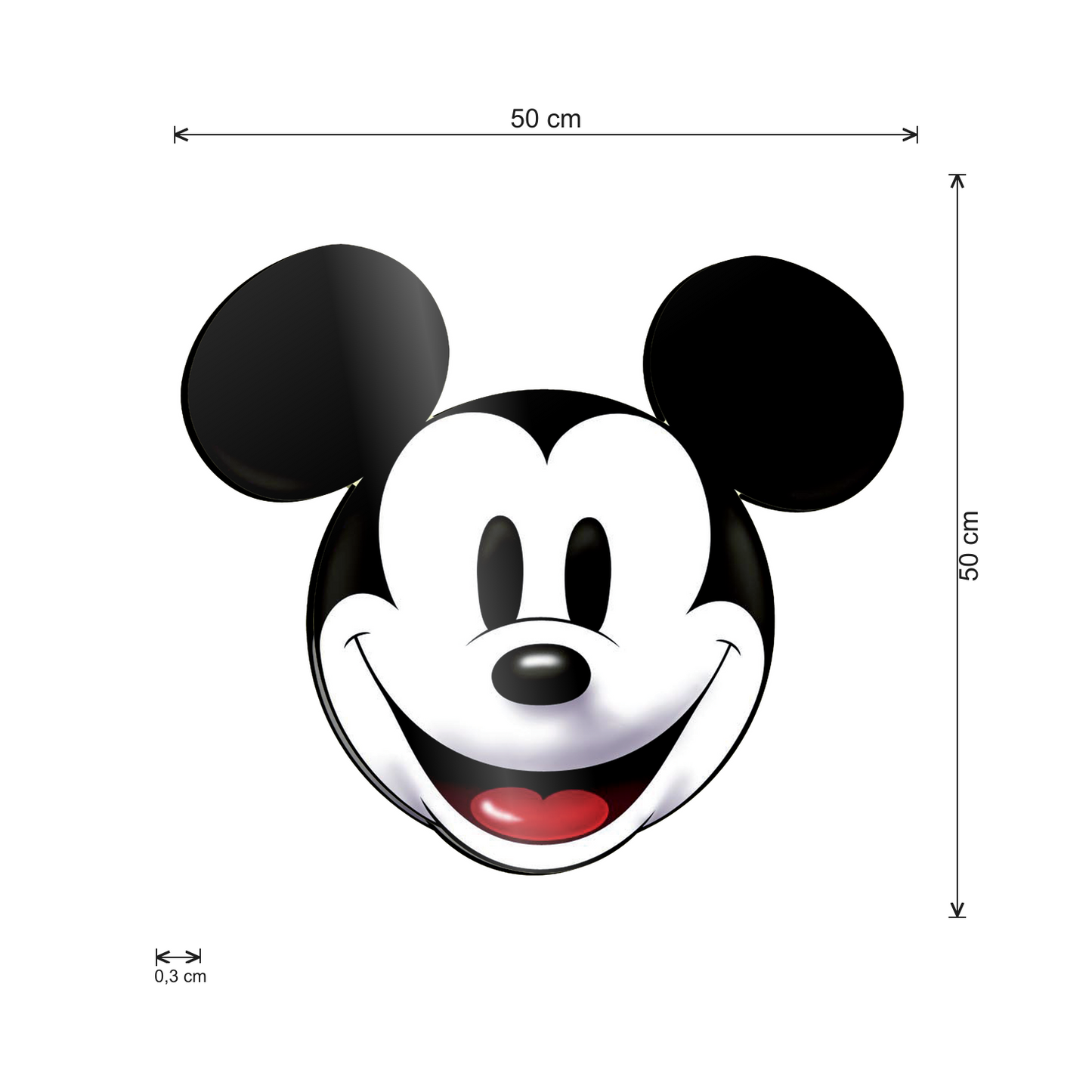 Topolino cm 50x50 - misure