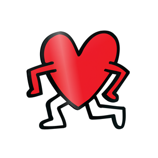 Cuore in cammino - cm 50x50 - Acrilico Sagomato