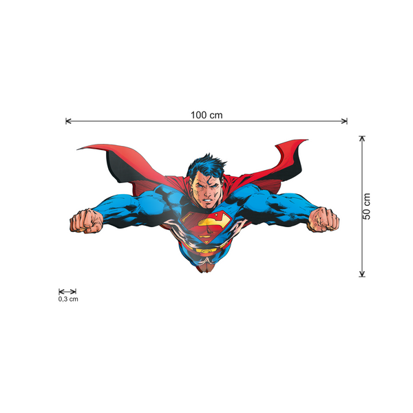 Superman - cm 100x50 - Acrilico Sagomato