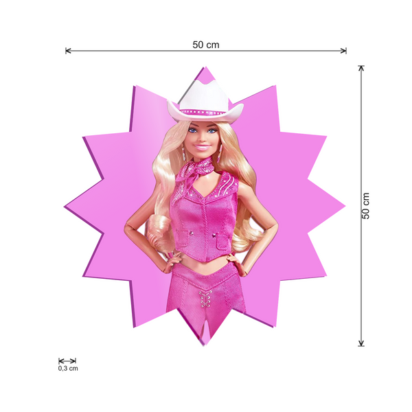 Barbie - cm 50x50 - Acrilico Sagomato
