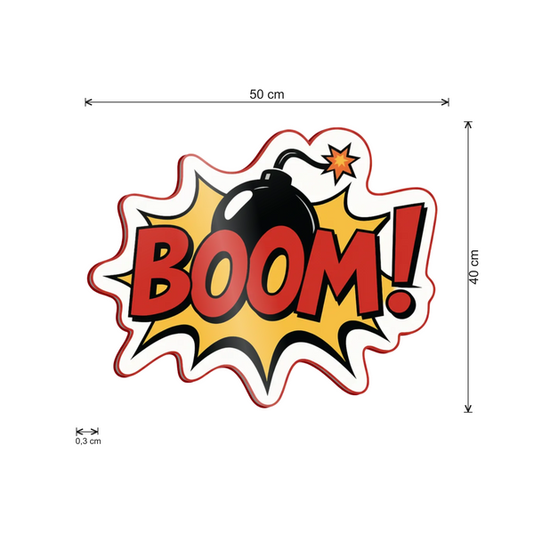 Bomb - cm 50x40 - Acrilico Sagomato