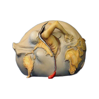 Salvador Dalì - Nascita - h 5 cm - Scultura 3D - Fatta e Dipinta a Mano