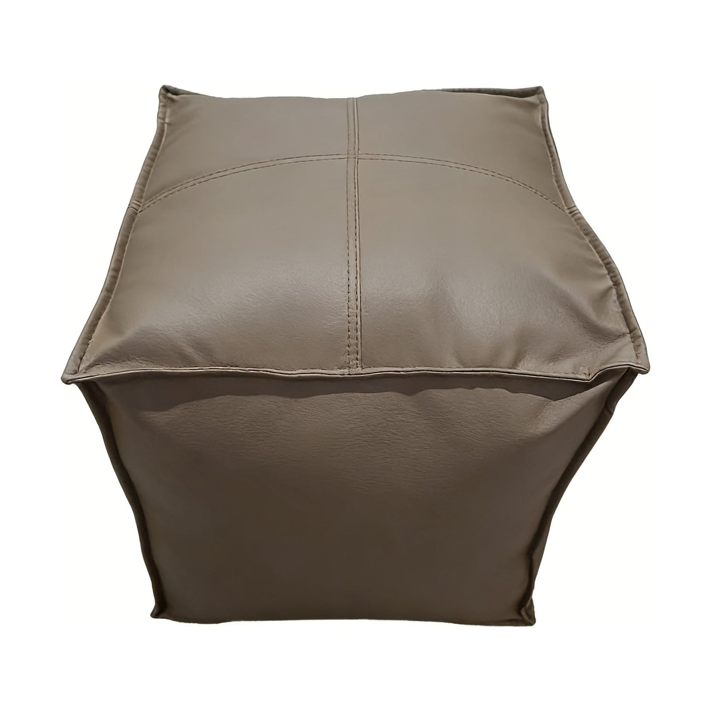 Pouf Marocchino in Pelle - Caffè 38×38×38 cm