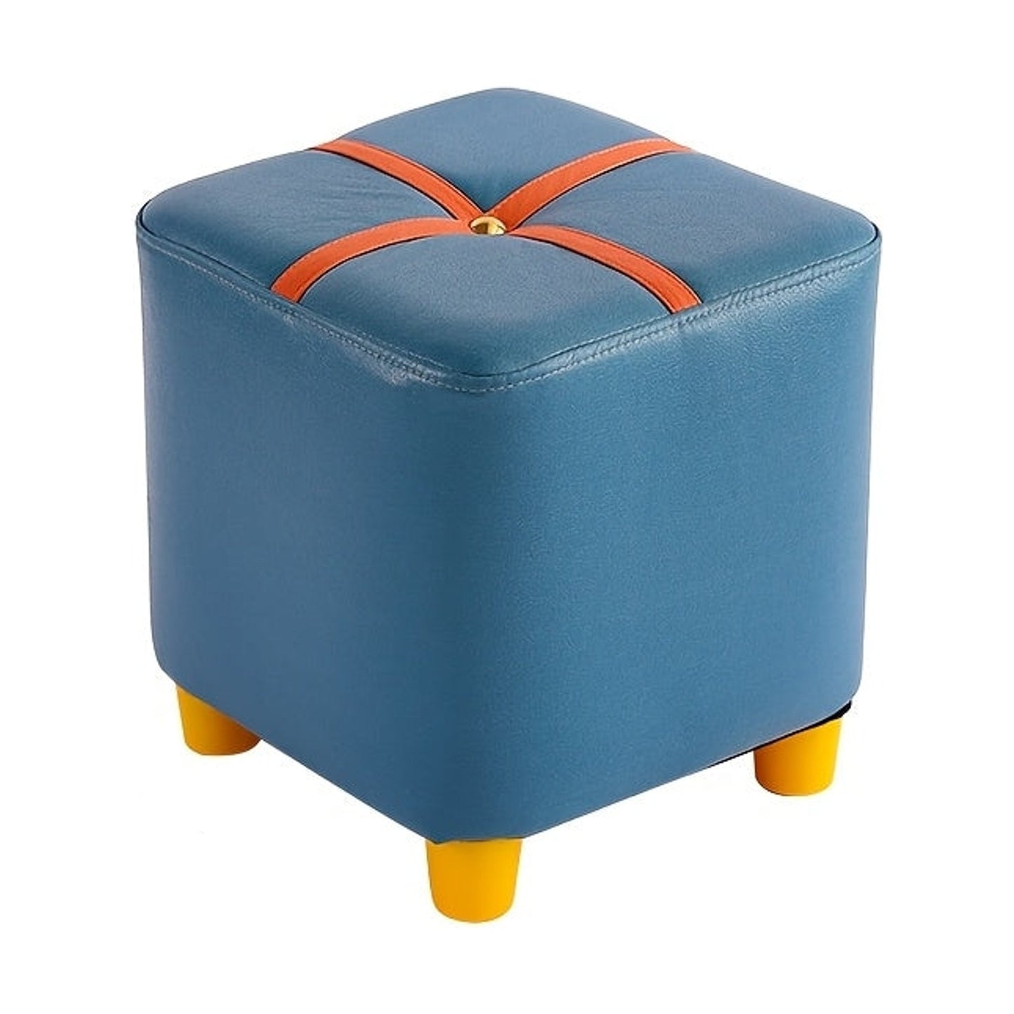 Pouf Cubo Imbottito - Blu 28×28×30 cm