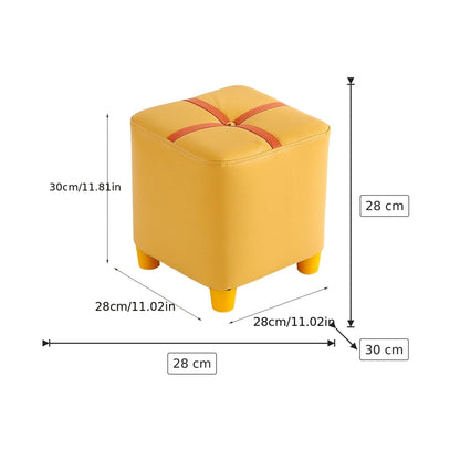 Pouf Cubo Imbottito - Giallo 28×28×30 cm