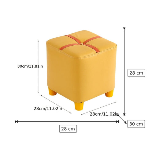 Pouf Cubo Imbottito - Giallo 28×28×30 cm