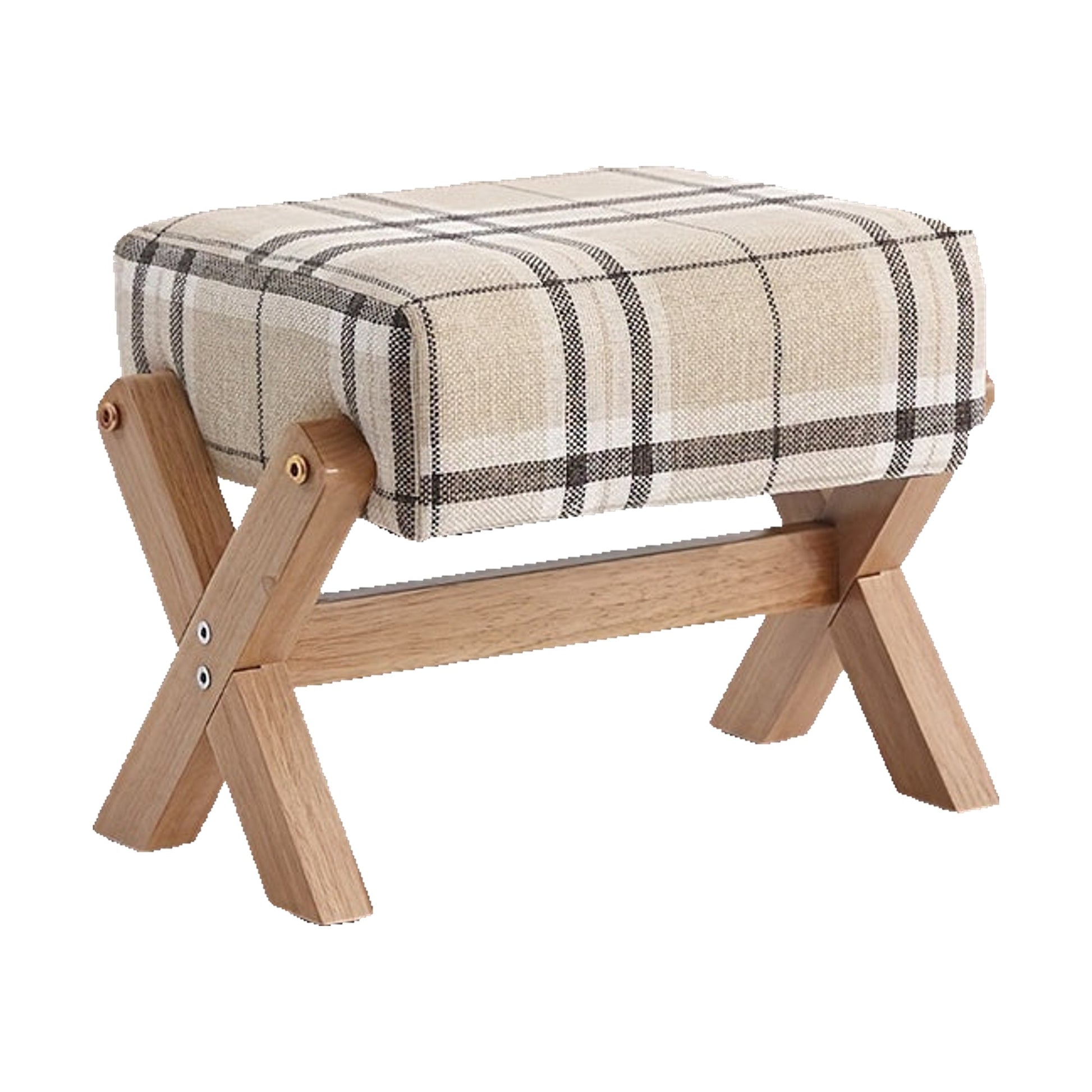 Panchetto in Legno Massello - Righe + Legno 32×26×27 cm