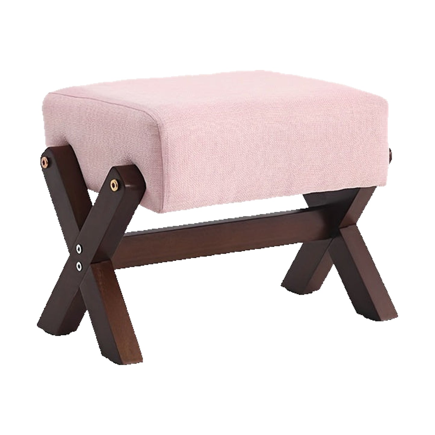 Panchetto in Legno Massello - Rosa + Noce 32×26×27 cm